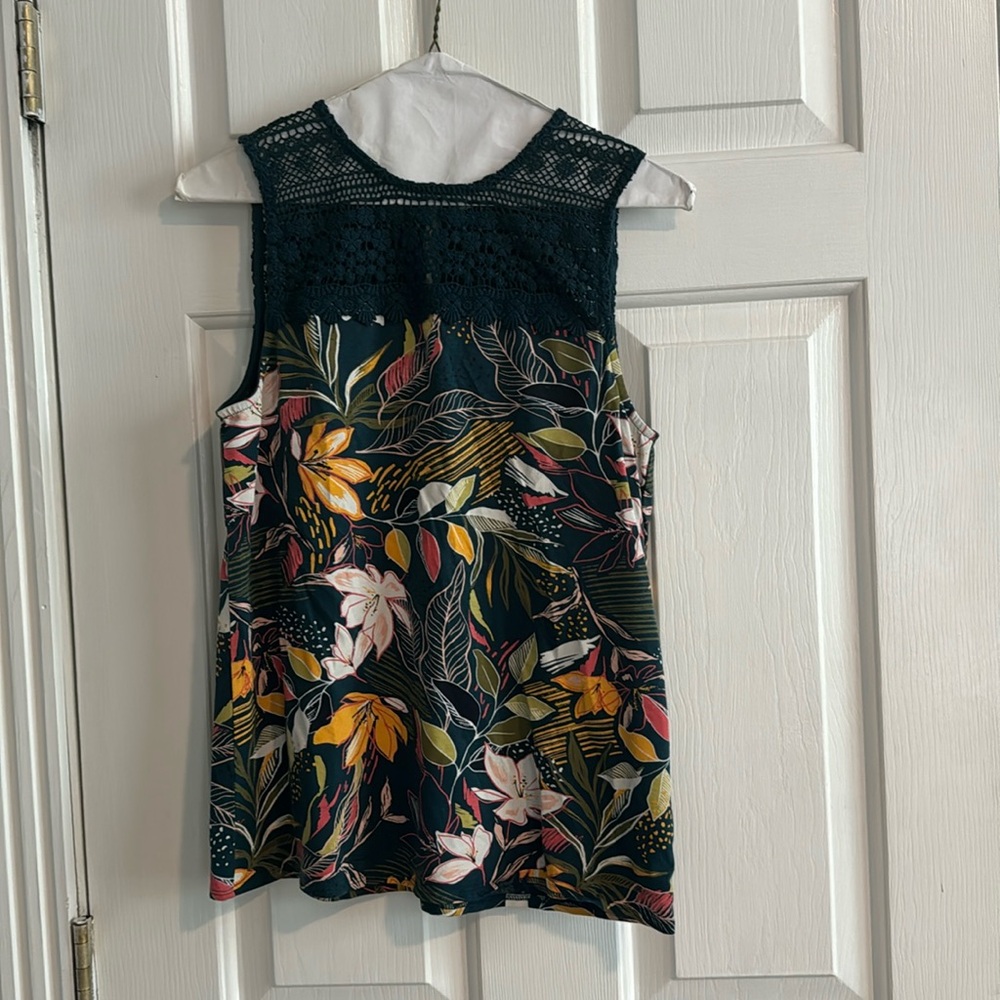 Garnet Hill floral tank